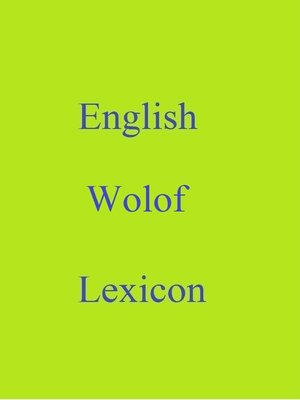 cover image of English Wolof Lexicon